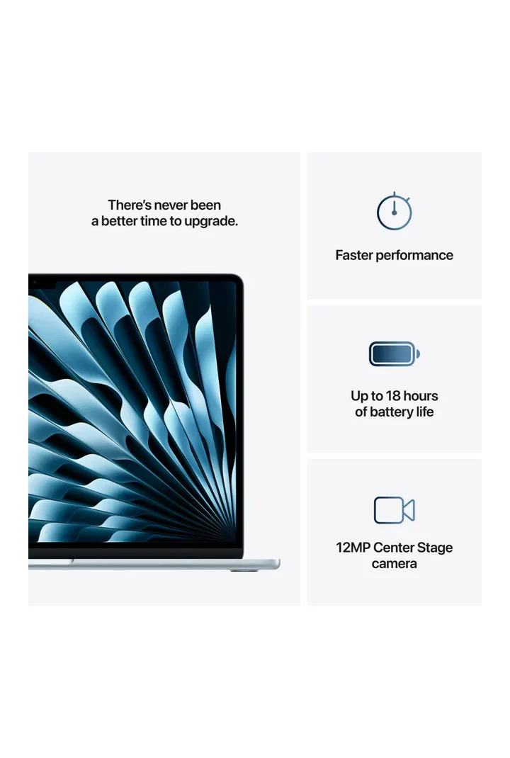 MacBook Air (2025) - 13 inch - M4 - 16GB+256GB - Sky Blue - IW (24-Sep-26) - Pre-owned - Image 4
