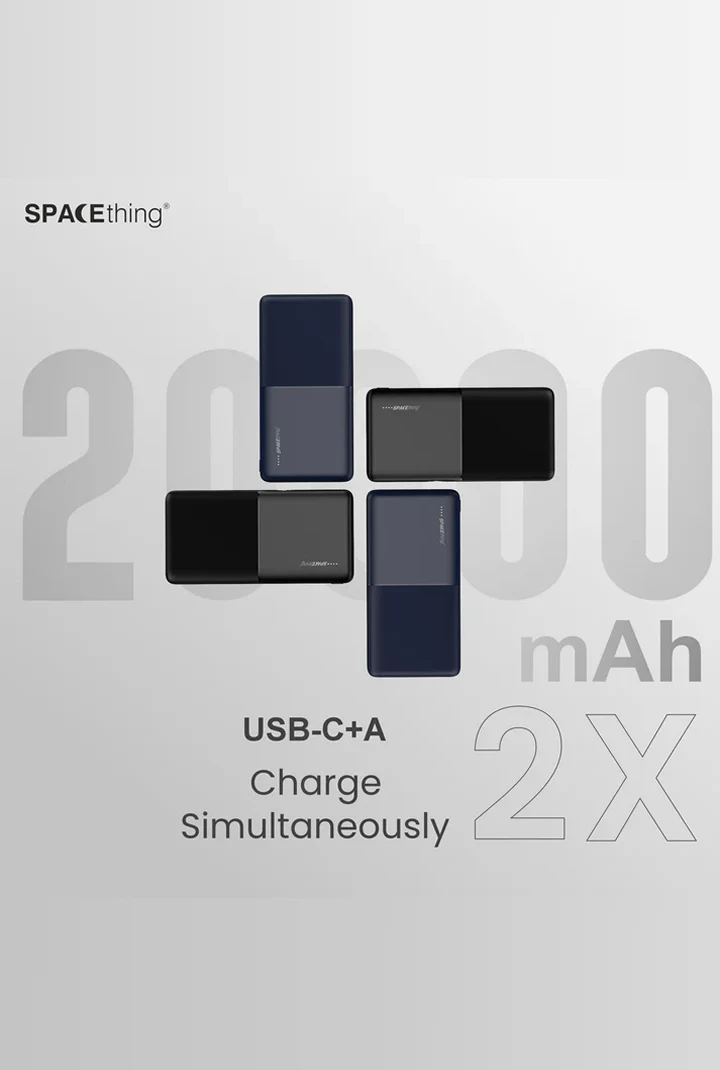 SPACEthing Milos 20000mAh PD 22.5W Power Bank – Black - Image 5