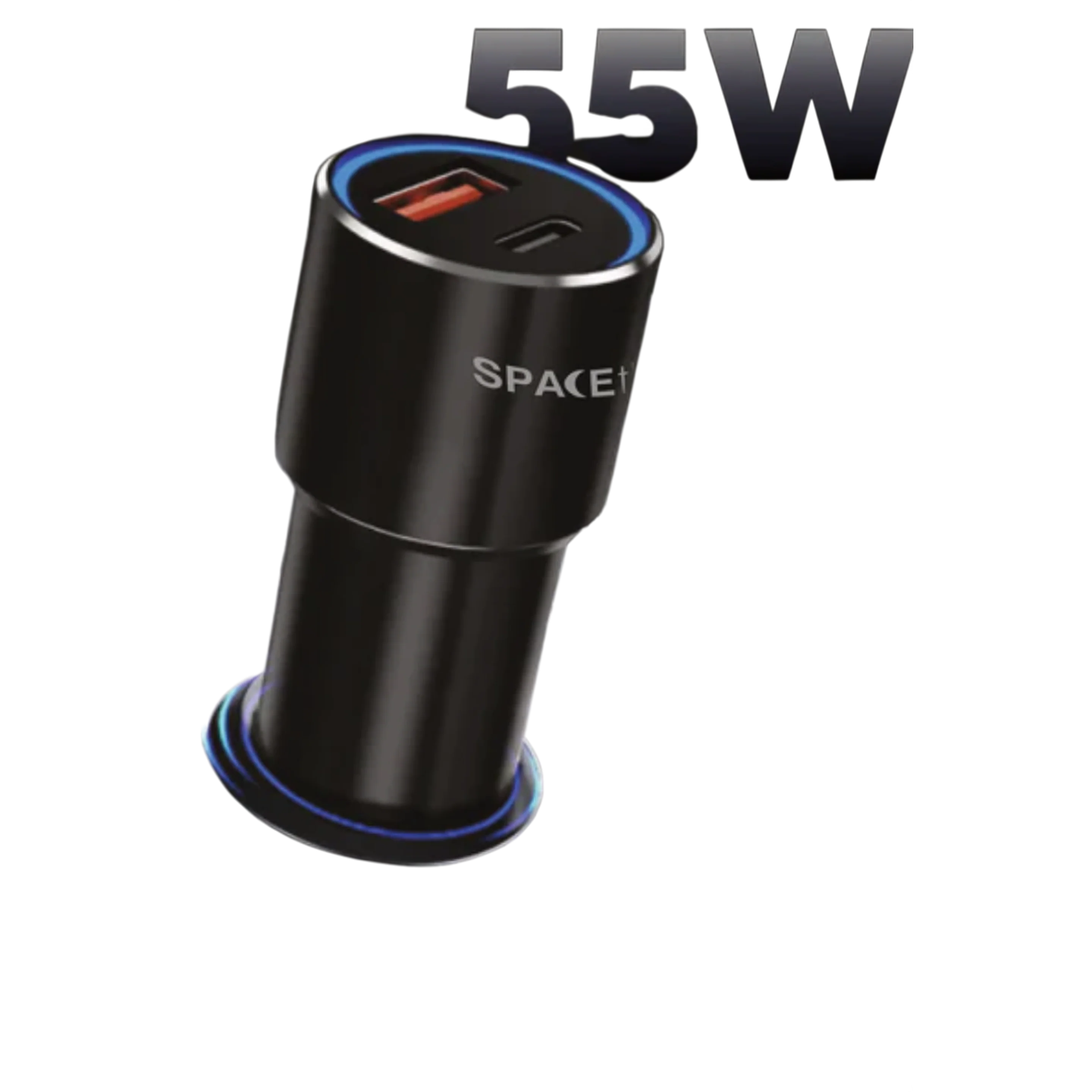 SPACEthing Speedo Car Charger PD 55W (with USB-C to USB-C 1.5 m Cable) – Black - Image 5