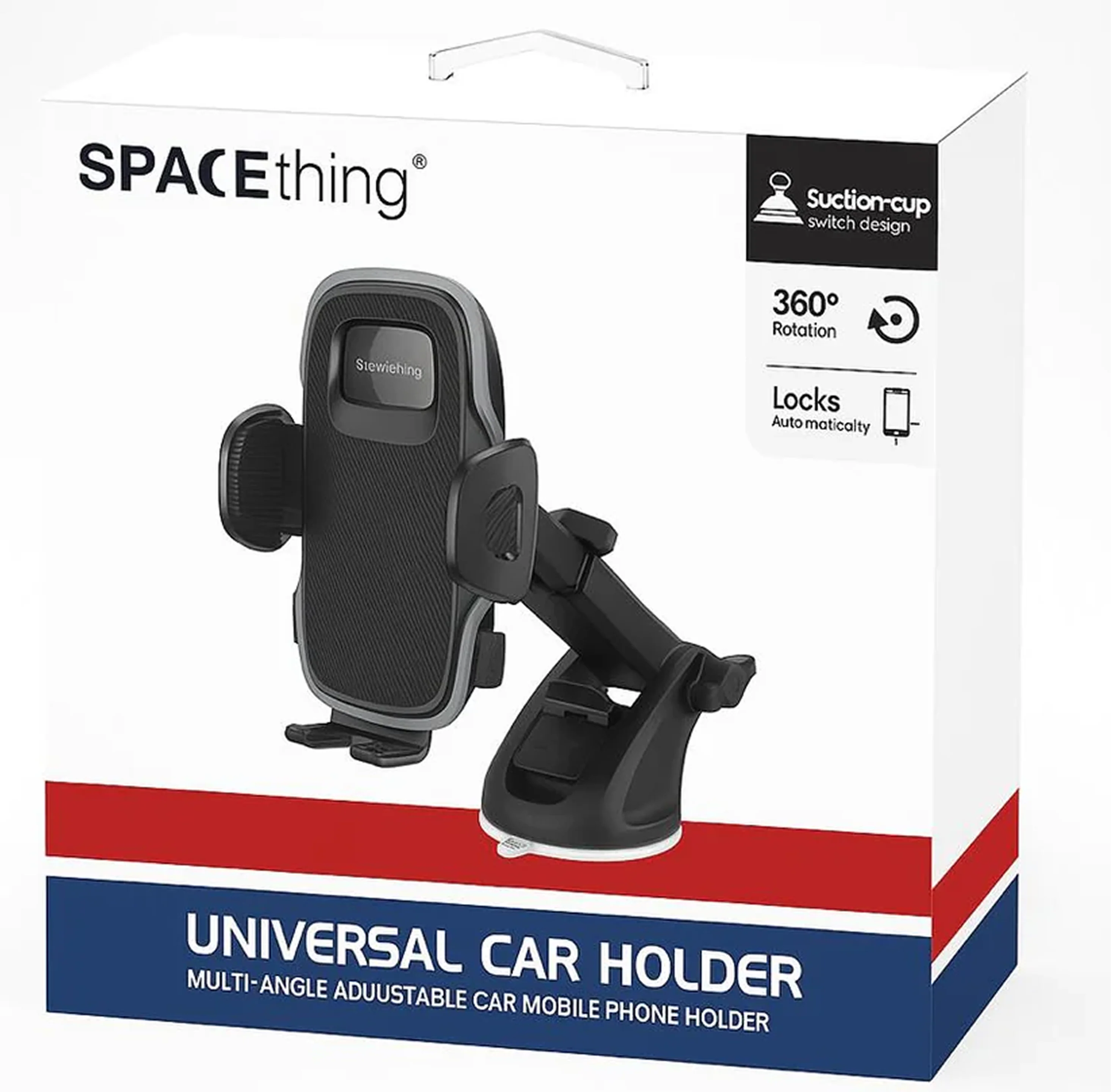 SPACEthing Universal Car Phone Holder – Black - Image 2