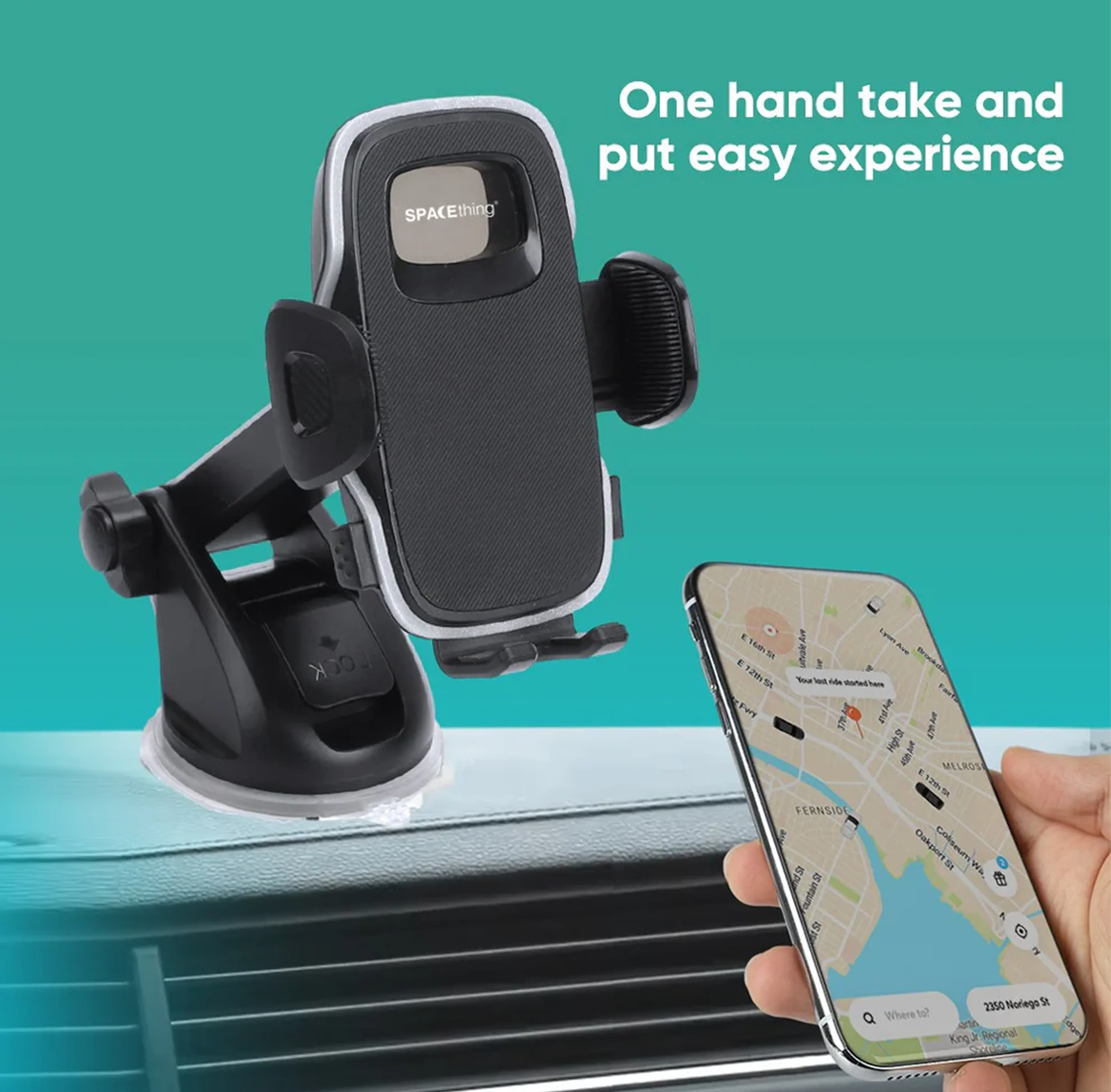 SPACEthing Universal Car Phone Holder – Black - Image 3