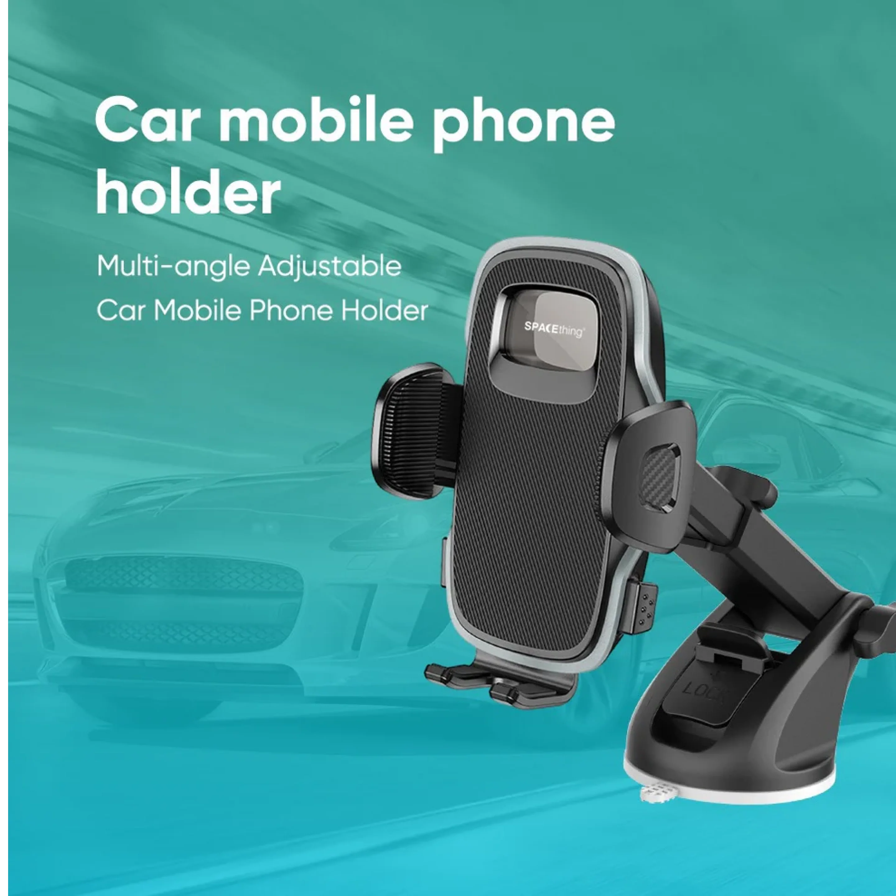 SPACEthing Universal Car Phone Holder – Black - Image 4