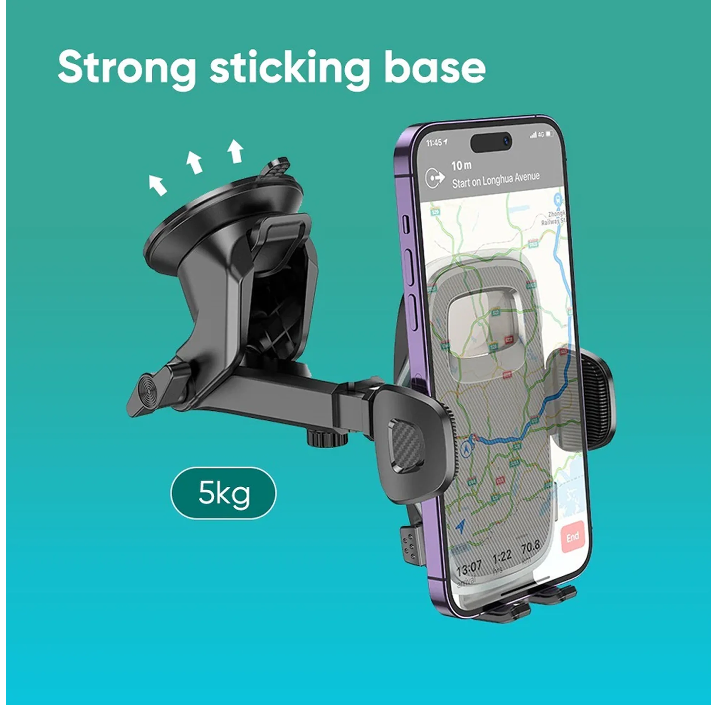 SPACEthing Universal Car Phone Holder – Black - Image 6